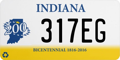 IN license plate 317EG