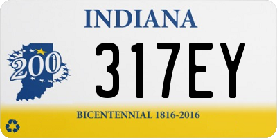 IN license plate 317EY