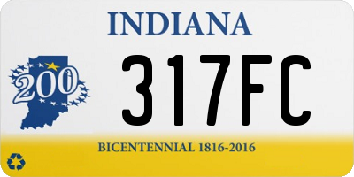 IN license plate 317FC