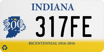 IN license plate 317FE