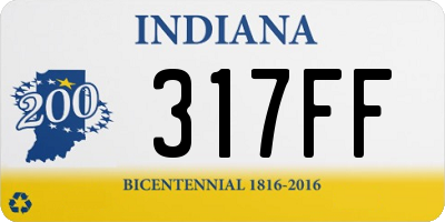 IN license plate 317FF