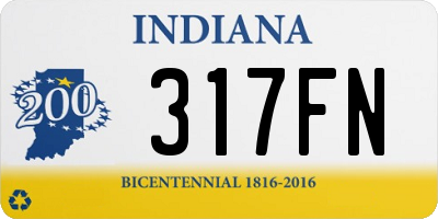 IN license plate 317FN