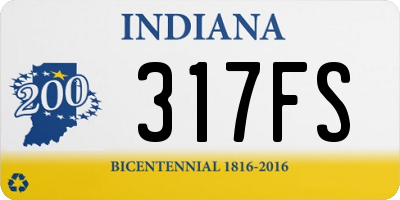 IN license plate 317FS