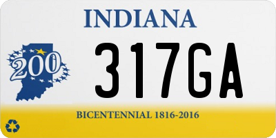 IN license plate 317GA