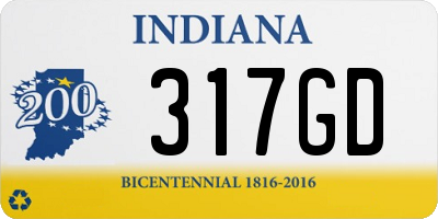 IN license plate 317GD