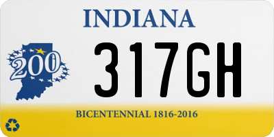 IN license plate 317GH