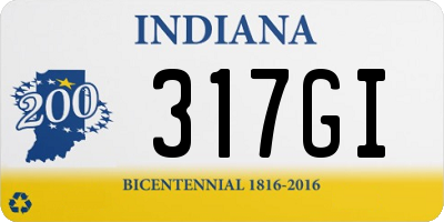 IN license plate 317GI