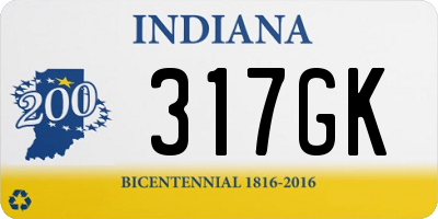 IN license plate 317GK