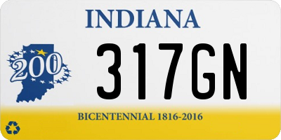 IN license plate 317GN