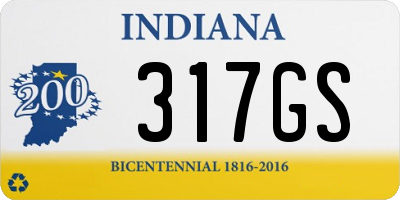 IN license plate 317GS