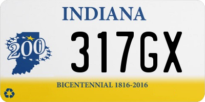 IN license plate 317GX