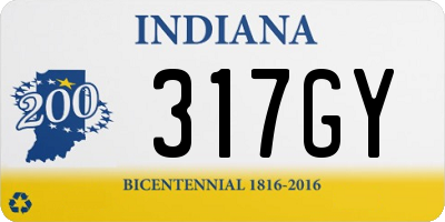 IN license plate 317GY