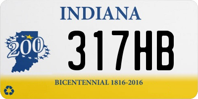 IN license plate 317HB