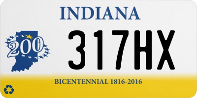 IN license plate 317HX