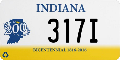 IN license plate 317I