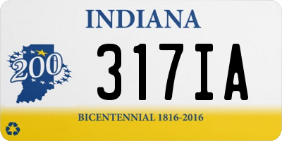IN license plate 317IA