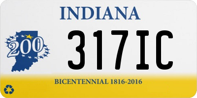IN license plate 317IC