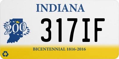 IN license plate 317IF