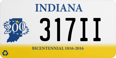 IN license plate 317II