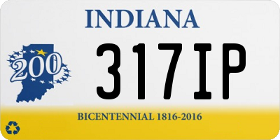 IN license plate 317IP