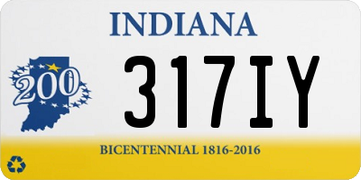 IN license plate 317IY