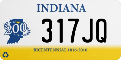 IN license plate 317JQ