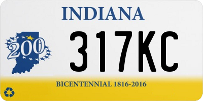 IN license plate 317KC