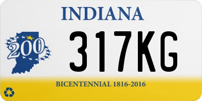 IN license plate 317KG