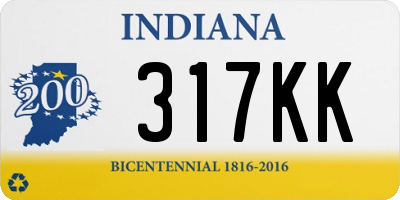 IN license plate 317KK