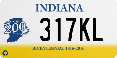 IN license plate 317KL