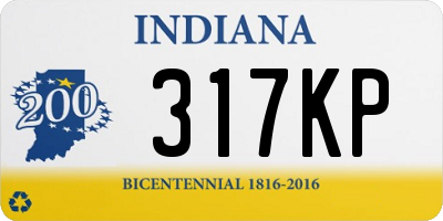 IN license plate 317KP