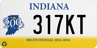 IN license plate 317KT