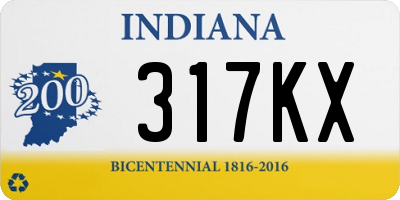 IN license plate 317KX