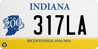 IN license plate 317LA