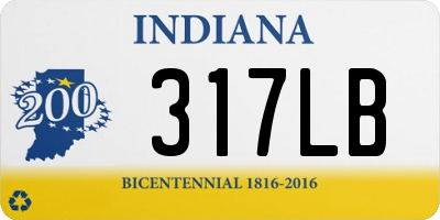 IN license plate 317LB
