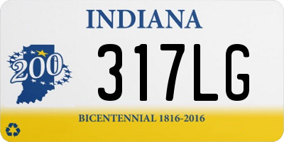 IN license plate 317LG