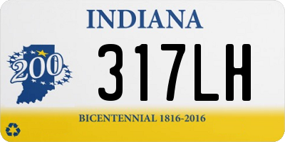 IN license plate 317LH