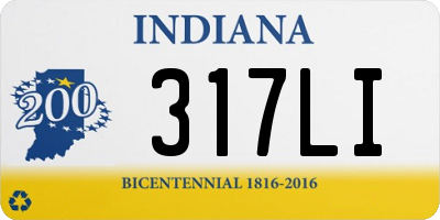 IN license plate 317LI