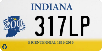 IN license plate 317LP