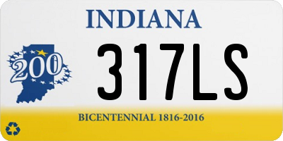 IN license plate 317LS