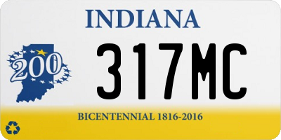 IN license plate 317MC