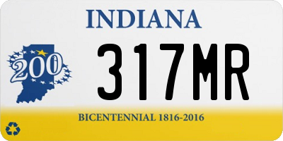 IN license plate 317MR