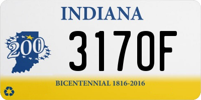 IN license plate 317OF