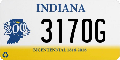 IN license plate 317OG