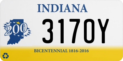 IN license plate 317OY