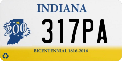 IN license plate 317PA