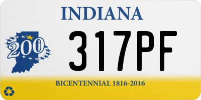 IN license plate 317PF