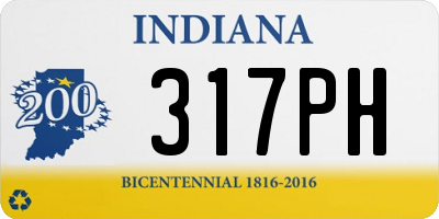 IN license plate 317PH