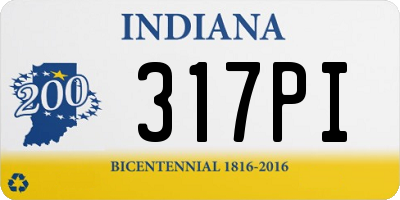 IN license plate 317PI