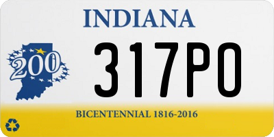 IN license plate 317PO